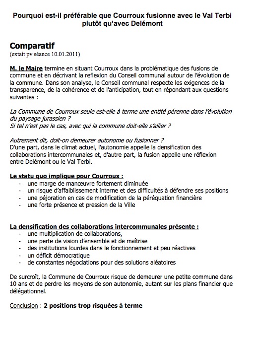 Fusion Val Terbi Comparatif Courroux