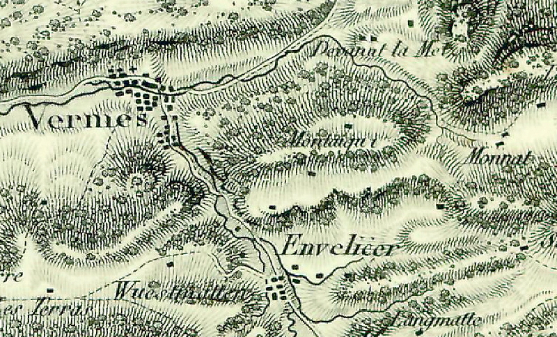 Vermes, carte Buchwalder 1819